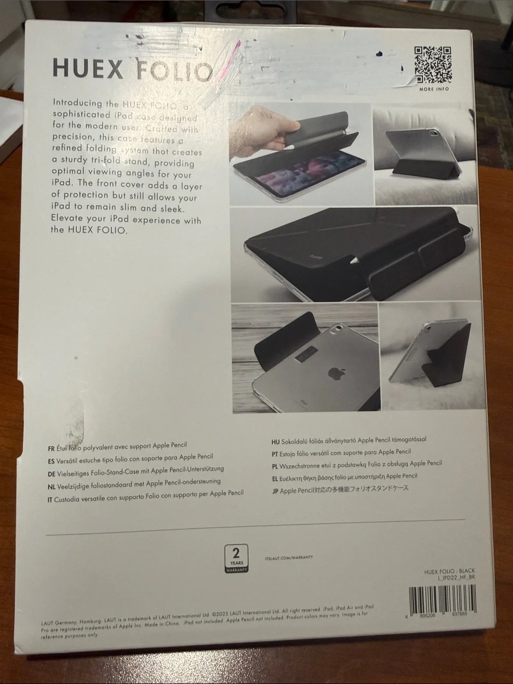 HUEX Black ipad (10th/11th Gen) Folio Case